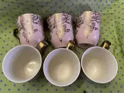 222 Fifth Adelaide PINK Gold SIX (6) Coffee Mugs/ Cups NEW w/tags! BEAUTIFUL