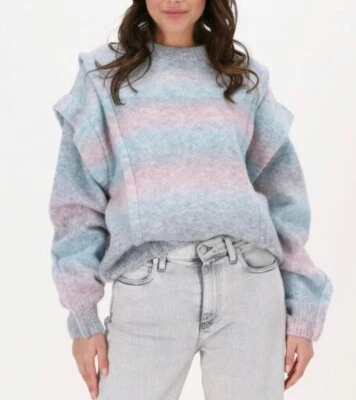 IRO Paris Luxury Alpaca Wool Blend Sunset Valya Pullover Lightweight Sweater