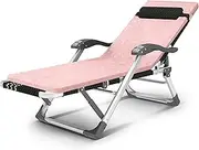 Zero Gravity Lounge Chair, Garden Chairs Zero Gravity Chair Padded Recliner Adjustable Lounge Chair - Backrest Adjustable in 5 Positions, 52cm Width - Latex Pad Lounge Chair (Color : Pink) Comfortable