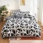 Cartoon Panda Doona Duvet Quilt Cover Set Single Queen King Size Bed Pillowcases