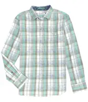Tommy Bahama Walkabout Plaid Long-Sleeve Woven Shirt Air Blue, S