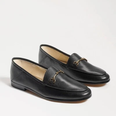 Sam Edelman Loraine Bit Loafers Black Leather Flats Women Shoes US10M EU41 NEW