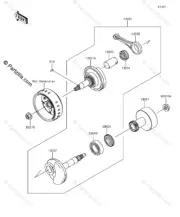 Genuine OEM Kawasaki 2017-2020 Z125 BR125 Pro CRANKSHAFT-COMP Part# 13031-0825