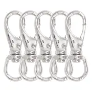 SHONAN 2.7 Inch Swivel Snap Hooks, 5 Pack Small Stainless Steel Spring Clips,...