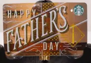 STARBUCKS CARD 2016 " HAPPY FATHER'S DAY " HANDSOME CARD~GREAT PRICE~ NEW