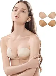 [NuBra] Seamless Underwire Invisible Backless Strapless Adhesive Bra Sexy Push Up Bra for Women