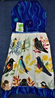 **NEW** Handmade "Summertime Chirping Birds!" Hanging Kitchen Hand Towel #2685