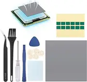 80x80mm PTM7950 Heatsink Thermal Pad for PS5 CPU GPU SSD Thermal Pad Phase Change Heatsink for Steam Deck CPU GPU SSD Heat Resistant Heat Sink Cooling Conductive Pads Accessories