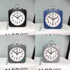 Sleek and Quiet Alarm Clock Modern Square Design Quartz Movement Analog Dial