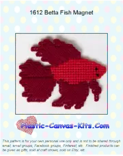 Beta Fish Suncatcher-Plastic Canvas Pattern or Kit