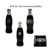 Coca Cola Commemorative Collectors Bottles - 50th & 55th Anniversary - full