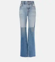 [Chloe] Chloé Patchwork flared jeans 24 blue