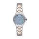EMPORIO ARMANI 優雅格調時尚腕錶-銀X藍