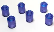 Lego - Lot of 6 - Trans Purple / Blue, Brick Round 1 x 1 Open Stud