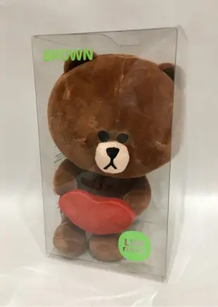 現貨正版💕愛心熊大兔兔坐姿絨毛娃娃玩偶布偶 25cm 韓國 line friends 生日禮物熊大愛心兔兔冰淇淋娃娃玩偶