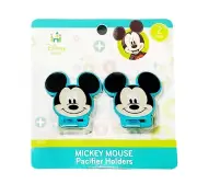 Disney Baby Binky Mickey Mouse Pacifier Clip Holder Soothie New Sealed 2 Pack