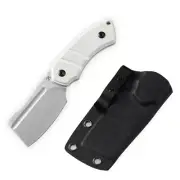 Kansept Korvid S Fixed Blade Knife White G10 Handle 14C28N Cleaver KG2030A2