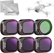 [NEEWER] ND Filter Set Compatible with DJI Mini 4 Pro, 6 Pack Multicoated HD Optical Glass ND8 ND16 ND32 ND64 ND128 CPL Circular Polarizing Neutral Density Filter Drone Accessories, 2X Cleaning Cloth