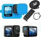 Blue Silicone Case Cover Accessories Kit for Gopro Go pro HD hero 13 12 11 10 9