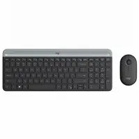 在飛比找PChome商店街優惠-LOGITECH 羅技 MK470 超薄無線鍵鼠組-石墨灰 