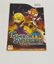 Tales of Symphonia Dawn of the New World Wii Instruction Manual ONLY NO GAME