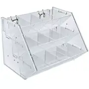 Azar Displays 223012 12-Compartment 3-Step Counter/Pegboard/Slatwall Tray