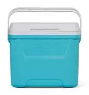 28 QT Laguna Hard-Sided Ice Chest Cooler, Aqua Blue and White
