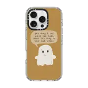 iPhone 16 Pro Clear Case MagSafe Compatible Lil Ghost Phone Case by GMF Designs