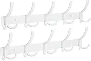 Optish Coat Rack Wall Mount, 2 Pack Coat Hooks Wall Mount, Wall Hooks for Hanging, Hat Rack for Wall with 15 Hooks for Entryway and Bedroom