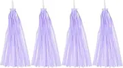 uxcell Bike Streamers, 4 Pcs Lavender Purple Scooter Handlebar Tassels Grips Ribbon Accessories Decorations for Girls Bicycle Tricycle Handles, Lavender Purple