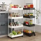 Storage Shelf High Capacity Storage Slide Out Rolling Rack with Wheels Long