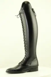 PETRIE RIMINI Dressage BOOTS! Full Laces,zipper - plain, patent rand, croc cuff!