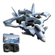 RC Fighter Jet,RC Plane 2.4GHz 4CH Remote Control Airplane with Camera,Foam RC Aircraft Glider with 3D Flip,Altitude Hold,Headless Mode (Blue)