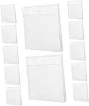 ARTIBETTER 12pcs Reusable Plastic Envelopes for Stamp Storage Photo Folders Craft Paper Files Secure Closure Document Folders Bag