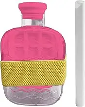Cube Ice Mold - 500ml Ice Tray Bottle - Leak Proof Portable Weather Must Have with Lid and Straw for Coffee Juice Cocktail