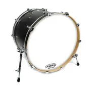 Evans EQ3 Resonant Smooth White Bass Drum Head, No Port, 18 Inch *SKIN ONLY*