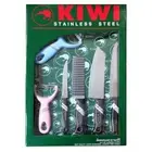6Pcs Kiwi Brand Knife Set Chef's Knives Fruit Peeler Steak Stainless Steel Blade