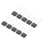 30Pcs DIP Mounted Miniature Square Slow Blow Micro Fuse, 4A 250V, Black