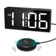 Vibrating Alarm Clock 7.5'' Large Display LED Clock Loud Alarm Clock Bed Shaker