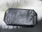 YSL YVES SAINT LAURENT Parfums Black Faux Leather Pouch Toiletry Bag/ Make Up