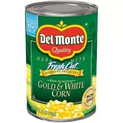 Del Monte Canned Harvest Selects Gold and White Whole Kernel Corn 15.25 Ounce