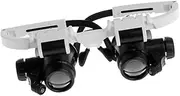 HOODANCOS 1Pc Head Mounted LED Magnifier XXX Retractable Dual Lens Magnifying for Detailed Work for Seniors Professionals Compact Design for Reading Repair Tasks