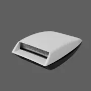 Universal White Car Air Flow Intake Scoop Hood Bonnet Decorative Vent Cover Kit