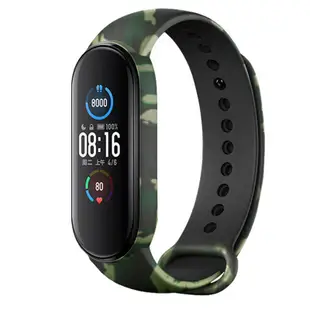 適用於xiaomi mi band 6 5 4 錶帶 迷彩 印花 矽膠錶帶 小米手環 6代 軟矽膠 更換錶帶 NFC版