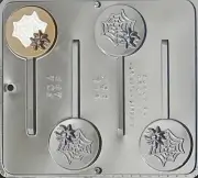 Spider Web Lollipop Chocolate Candy Mold Halloween 957 NEW