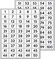 5 Sets - Number Stickers 1-100, Waterproof Vinyl - Black Numbers, 40 x 25 mm