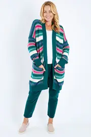 Textured Stripe Cardi--ELM-8152000W21