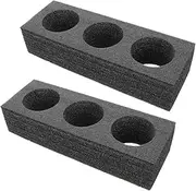 SOPOTUTU 2Pcs Cup Fixing Holder Tea Packing Tray for Safe Beverage Transport for Hot Cold Drinks Pearl Material for Takeout Travel