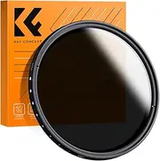 K&F Concept 77mm ND Fader Variable Neutral Density Adjustable ND Filter ND2 to ND400 for Canon 6D 5D Mark II 5D Mark III for Nikon D610 D700 D800 DSLR Cameras + Lens Cleaning Cloth