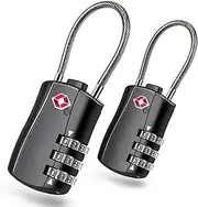 Luggage Locks,Ueiieeh TSA Accepted Locks Open Alert Indicator 3 Digit Combination Padlock Codes with Alloy Body for Travel Bag, Suit Case, Lockers, Gym, Bike Lock (2Pack)